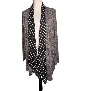 Avenue, Womans 22/24 Scarf Collar Open Gypsy Goth Y2K Sweater Knit Cardigan